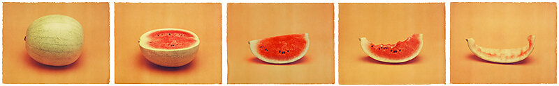 Stillleben einer Melone aus der Serie "von Anfang bis Ende"