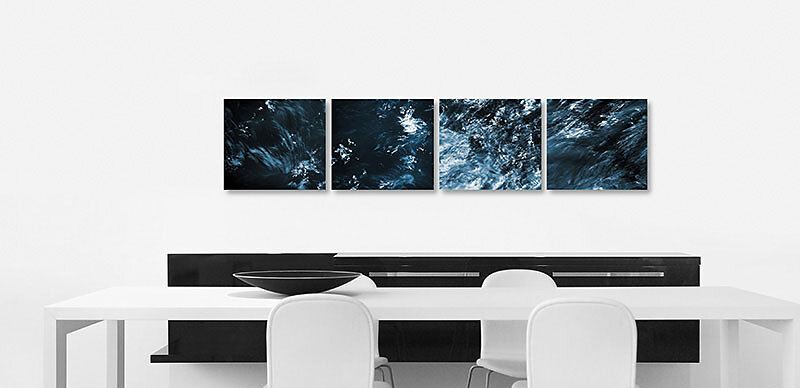 Fotokunst aus der Werkreihe "BLACK WATER" - Kunst im Unternehmen für Mobilia Wohnbedarf in Nürnberg